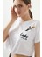 Baskılı Bisiklet Yaka Bağlama Detaylı % 100 Pamuk T Shirt Kadın T Shirt 5411097 2
