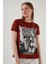 Pamuklu Baskılı Bisiklet Yaka T Shirt Kadın T Shirt 6001004 1