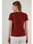 Pamuklu Baskılı Bisiklet Yaka T Shirt Kadın T Shirt 6001004 5