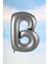 B Harfi Gümüş Folyo Balon 100 cm 40 Inç 1 Metre Silver 1
