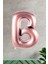 B Harfi Rose Gold Folyo Balon 100 cm 40 Inç 1 Metre Baş Harf Balon 1