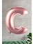 C Harfi Rose Gold Folyo Balon 100 cm 40 Inç 1 Metre Baş Harf Balon 1
