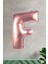 F Harfi Rose Gold Folyo Balon 100 cm 40 Inç 1 Metre Baş Harf Balon 1