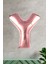 Y Harfi Rose Gold Folyo Balon 100 cm 40 Inç 1 Metre Baş Harf Balon 1