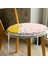 Real Homes Soyut Sulu Boya Çizim Desenli Modern Yuvarlak Fermuarlı Sandalye Minderi 3