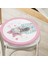 Real Homes Fashion Girl Dijital Baskılı Modern Yuvarlak Fermuarlı Sandalye Minderi 1