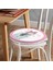 Real Homes Fashion Girl Dijital Baskılı Modern Yuvarlak Fermuarlı Sandalye Minderi 2