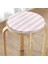 Real Homes Pembe Çizgili Motifli Modern Yuvarlak Fermuarlı Sandalye Minderi 3