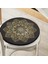 Real Homes Siyah Zeminde Gold Mandala Motifli Yuvarlak Fermuarlı Sandalye Minderi 1