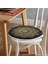 Real Homes Siyah Zeminde Gold Mandala Motifli Yuvarlak Fermuarlı Sandalye Minderi 2