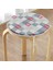 Real Homes Patchwork Desenli Özel Tasarım Dijital Baskılı Modern Yuvarlak Fermuarlı Sandalye Minderi 3