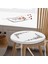 Real Homes Özel Tasarım Kuş & Çiçek Motifli Dijital Baskılı Modern Yuvarlak Fermuarlı Sandalye Minderi 3