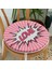 Real Homes Retro Love Özel Tasarımlı Dijital Baskılı Modern Yuvarlak Fermuarlı Sandalye Minderi 2