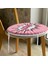 Real Homes Retro Love Özel Tasarımlı Dijital Baskılı Modern Yuvarlak Fermuarlı Sandalye Minderi 3