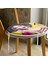 Real Homes Pop Art Resimli Dijital Baskılı Yuvarlak Fermuarlı Sandalye Minderi 3