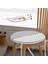 Real Homes Gri & Beyaz Ogea Desenli Dijital Baskılı Yuvarlak Fermuarlı Sandalye Minderi 3