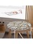 Real Homes Leopar ve Zincir Desenli Özel Tasarım Dijital Baskılı Modern Yuvarlak Fermuarlı Sandalye Minderi 3