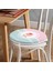 Real Homes Cup Cake Dijital Baskılı Yuvarlak Fermuarlı Sandalye Minderi 1