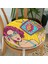 Real Homes Pop Art Wow Desenli Özel Tasarım Yuvarlak Fermuarlı Sandalye Minderi 1