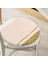 Real Homes Pembe Krem Gold Motifli Dijital Baskılı Modern Yuvarlak Fermuarlı Sandalye Minderi 1
