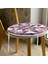 Real Homes Mürdüm Renk Patchwork Desenli Yuvarlak Fermuarlı Sandalye Minderi 3
