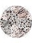 Real Homes Leopar Dijital Baskılı Ikat Desenli Modern Yuvarlak Fermuarlı Sandalye Minderi 4