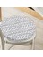 Real Homes Geometrik Desenli Dijital Baskılı Modern Yuvarlak Fermuarlı Sandalye Minderi 2