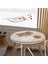 Real Homes Pastel Zeminli Yaprak Desenli Dijital Baskılı Modern Yuvarlak Fermuarlı Sandalye Minderi 3