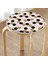 Real Homes Geometrik Petek Desenli Altın Detaylı Modern Yuvarlak Fermuarlı Sandalye Minderi 3
