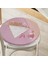 Real Homes Pembe Zeminli Üçgen Mermer Motifli Modern Yuvarlak Fermuarlı Sandalye Minderi 1