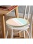 Real Homes Hello Beautiful Mint Yeşili & Ten Rengi Dijital Baskılı Modern Yuvarlak Fermuarlı Sandalye Minderi 1