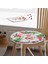 Real Homes Flamingo Motifli Şerit Desenli Yuvarlak Fermuarlı Sandalye Minderi 3
