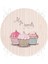 Real Homes Cup Cake Dijital Baskılı Modern Yuvarlak Fermuarlı Sandalye Minderi 4