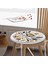 Real Homes Merry Christmas Temalı Dijital Baskılı Modern Yuvarlak Fermuarlı Sandalye Minderi 3