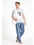 Erkek Baskılı Pijama Takımı Kısa Kollu Tampap 2170-K 1
