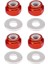 8 Adet M3 Tekerlek Kilidi Fındık Wltoys Için 144001 1/14 Rc Model Araba Için Kırmızı Accs (Yurt Dışından) 1