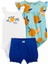 Kız Bebek Body Şort Set 3'lü Paket 1