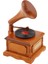 Çocuklar Çocuk Vintage Ahşap Gramofon Müzik Kutusu Melodi Kutusu Masası Dekor Yaratıcı Noel Hediye Düğün Mart Tune (Yurt Dışından) 1