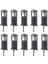 10 Parça Mini Peyzaj Manzarası Aksesuarları Set Çim Park Lambası LED Işıklar (Yurt Dışından) 5