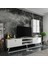 Ideal Tv Ünitesi + Duvar Raf ve Duvar Dolaplı Q7018-1 Beyaz 2