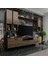 Ideal Tv Ünitesi + Duvar Raf ve Duvar Dolaplı Q7024-2 Ceviz 1
