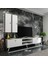 Ideal Tv Ünitesi + Duvar Raf ve Duvar Dolaplı Q7022-1 Beyaz 2