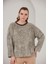 Alexandergardı Basik Leopar Desenli Polar Sweatshirt (B22-383A) 3