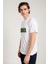 Beyaz Baskılı Basic Erkek T-shirt 5