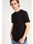 Önü Cepli Basic Siyah Erkek T-shirt 2