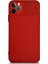 Apple iPhone 11 Pro Max Kapak Kamera Korumalı Sürgülü Renkli Silikon Kılıf - Kırmızı 2