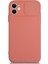 Caseworld Apple iPhone 11 Kapak Kamera Korumalı Sürgülü Renkli Silikon Kılıf - Pudra 2
