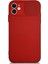 Caseworld Apple iPhone 11 Kapak Kamera Korumalı Sürgülü Renkli Silikon Kılıf - Kırmızı 2