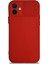 Caseworld Apple iPhone 12 Kapak Kamera Korumalı Sürgülü Renkli Silikon Kılıf - Kırmızı 2