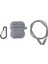 Airpods Tam Koruma Silikon Kapak Şarj Kılıfı Taşıma Çantası ve Anti-Kayıp Kayış - Gri (Yurt Dışından) 1